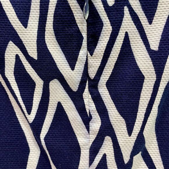 Diane Von Furstenberg DVF Navy Blue Printed Mini Dress - Size: 4 - Picture 10 of 11